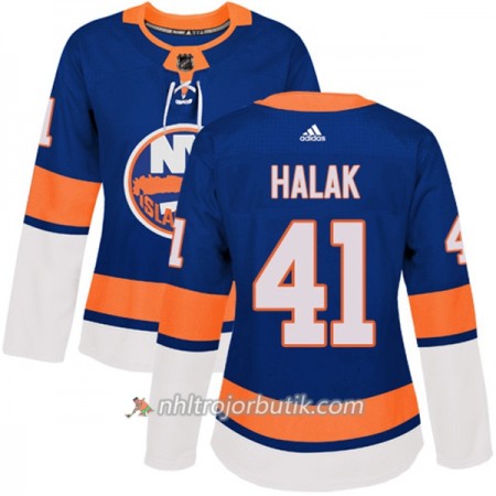 Dame Ishockey New York Islanders Tröja Jaroslav Halak 41 Adidas 2017-2018 Blå Authentic